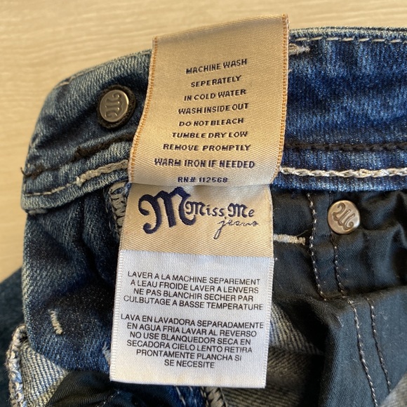Miss Me Women's Skinny Jeans JPW5123SK-4 Dark Wash Embellished Pockets Size 23 - Picture 8 of 9